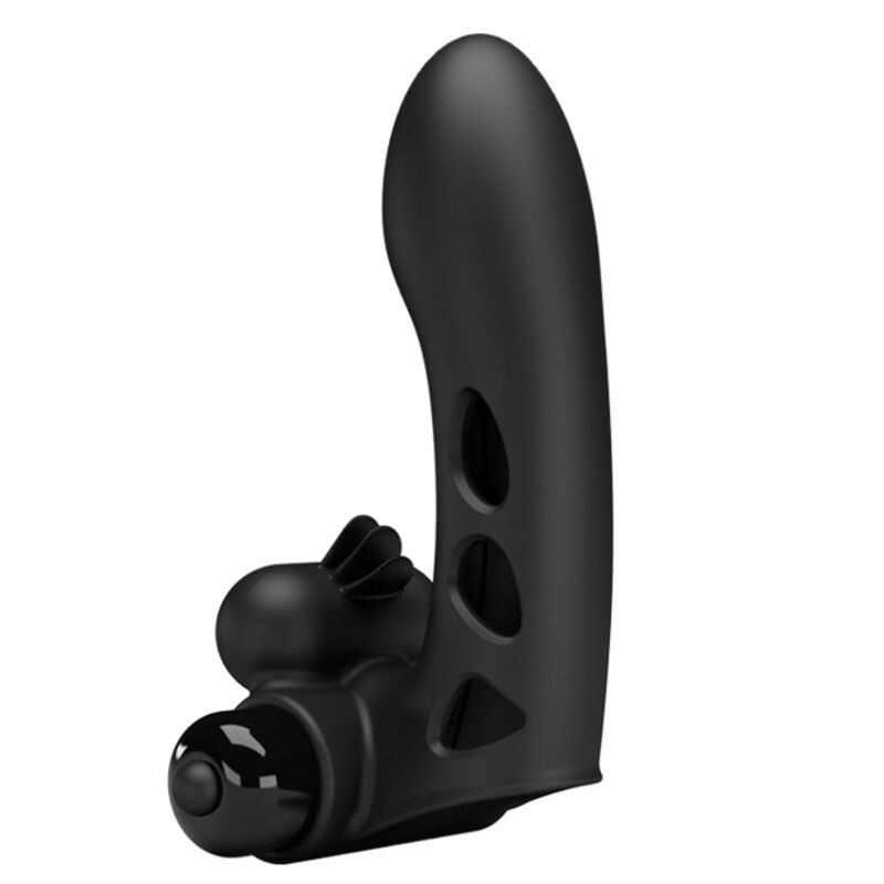 PRETTY LOVE - ORLANDO Schwarze Vibrator-Fingerhülle