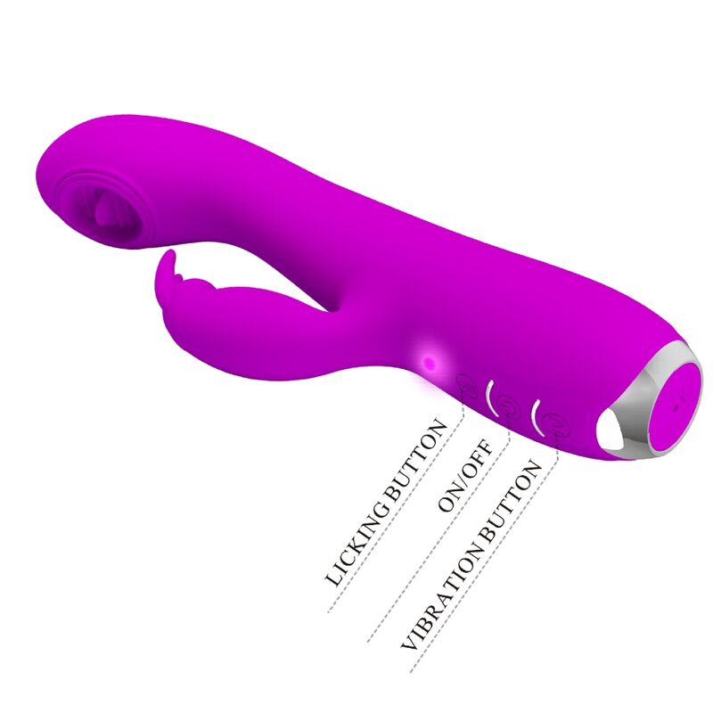 PRETTY LOVE - RACHEL Wiederaufladbarer Vibrator mit lila Saugnapf