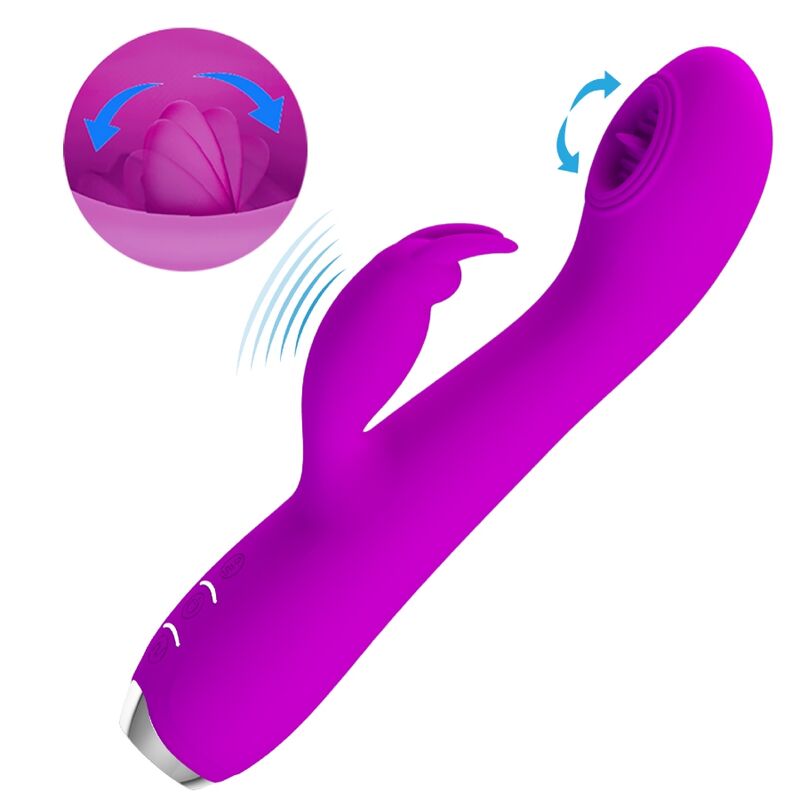 PRETTY LOVE - RACHEL Wiederaufladbarer Vibrator mit lila Saugnapf