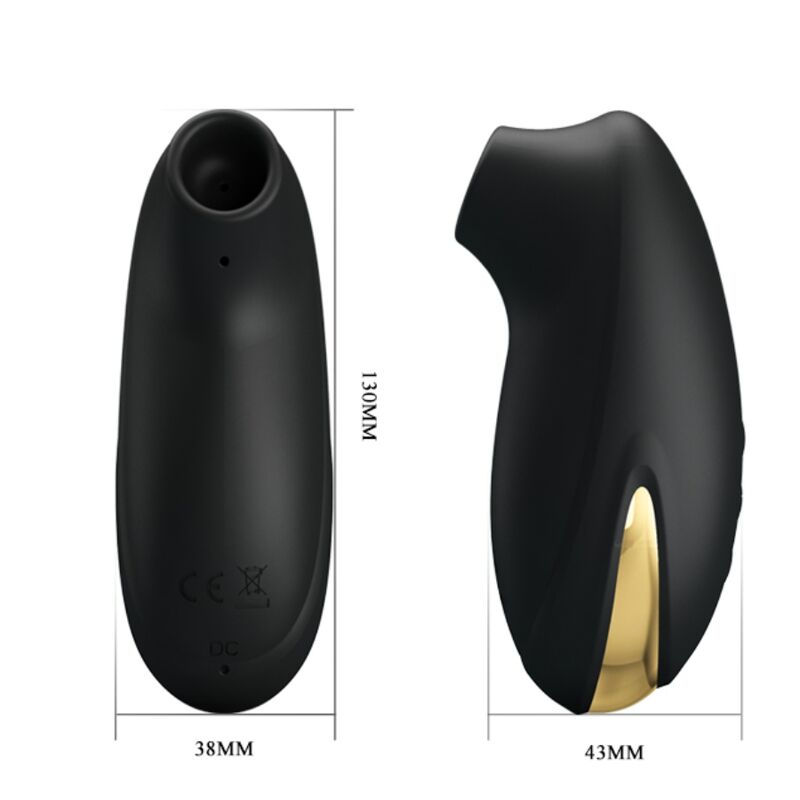 PRETTY LOVE - Luxus-wiederaufladbarer Saugmassager Schwarz
