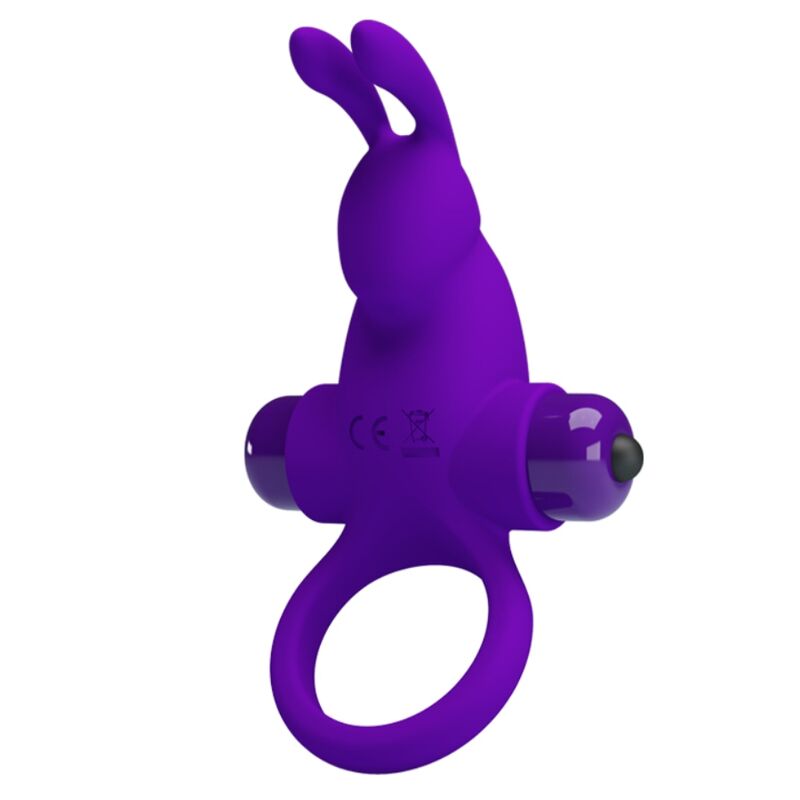 PRETTY LOVE - Vibratorring mit Kaninchen für Lila Penis
