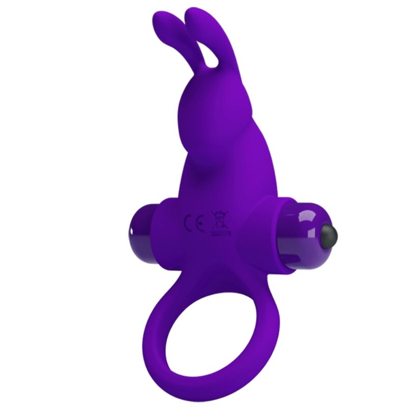 PRETTY LOVE - Vibratorring mit Kaninchen für Lila Penis