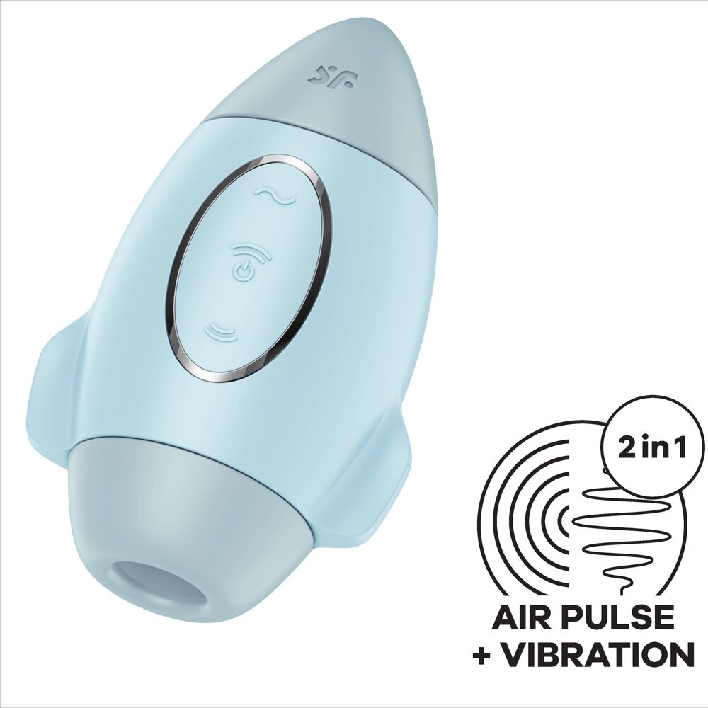 SATISFYER - MISSION CONTROL blauer kleiner Doppelimpuls-Vibrator