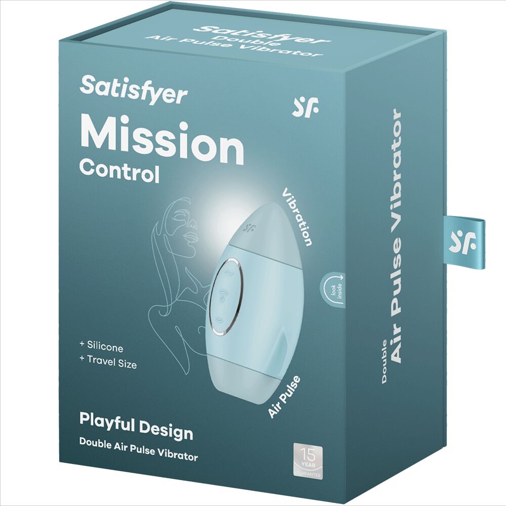 SATISFYER - MISSION CONTROL blauer kleiner Doppelimpuls-Vibrator