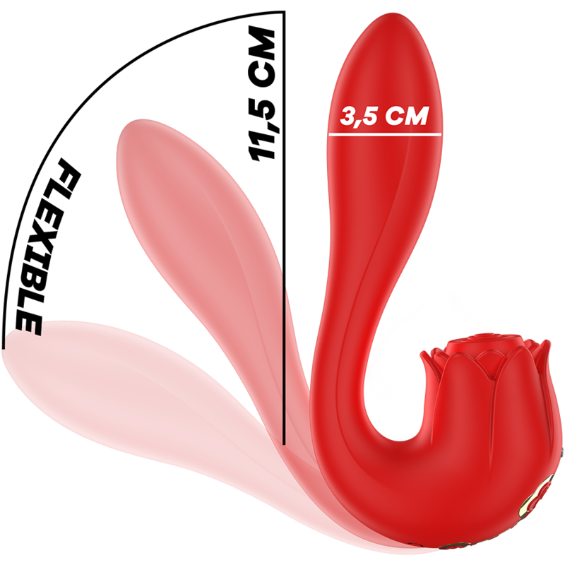 MIA - SELENA VIBRATOR MIT KLAPPFUNKTION ROT