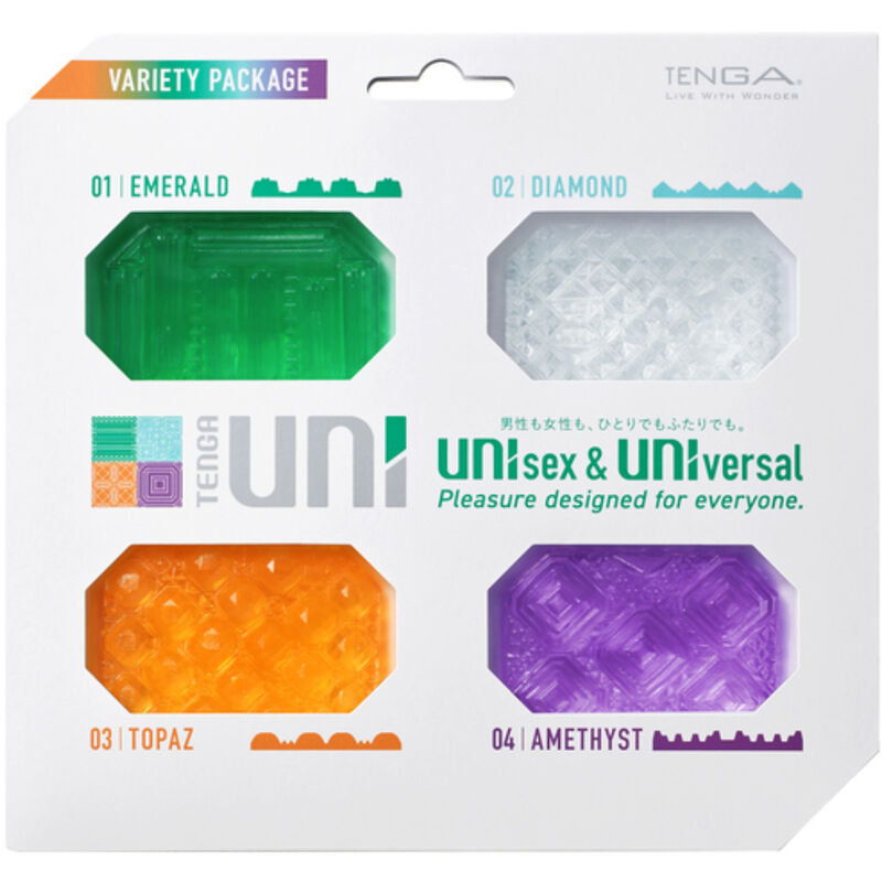 TENGA - UNI VARIETY MASTURBATOR FINGERHÜLSEN PACKUNG 4 EINHEITEN