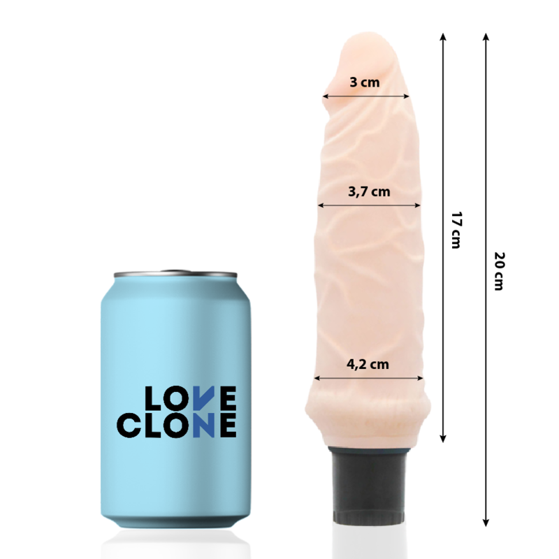 LOVECLONE - IVAR selbstschmierenden Vibrator 20 cm -O- 3,7 cm