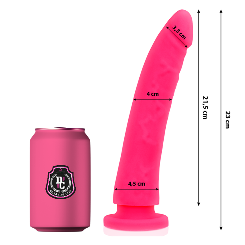 DELTA CLUB - TOYS Rosa Dildo medizinisches Silikon 23 cm -O- 4,5 cm