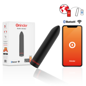 ONINDER - BERLIN BULLET VIBRATOR Schwarz 9 Modi 8,5 x 2 cm - Kostenlose App