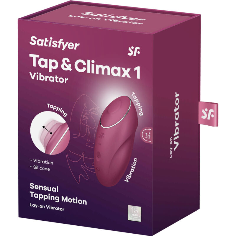 SATISFYER - TAP & CLIMAX 1 Auflegvibrator Rot