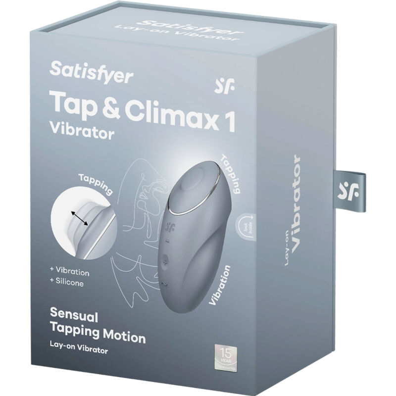 SATISFYER - TAP & CLIMAX 1 Auflegevibrator Grau