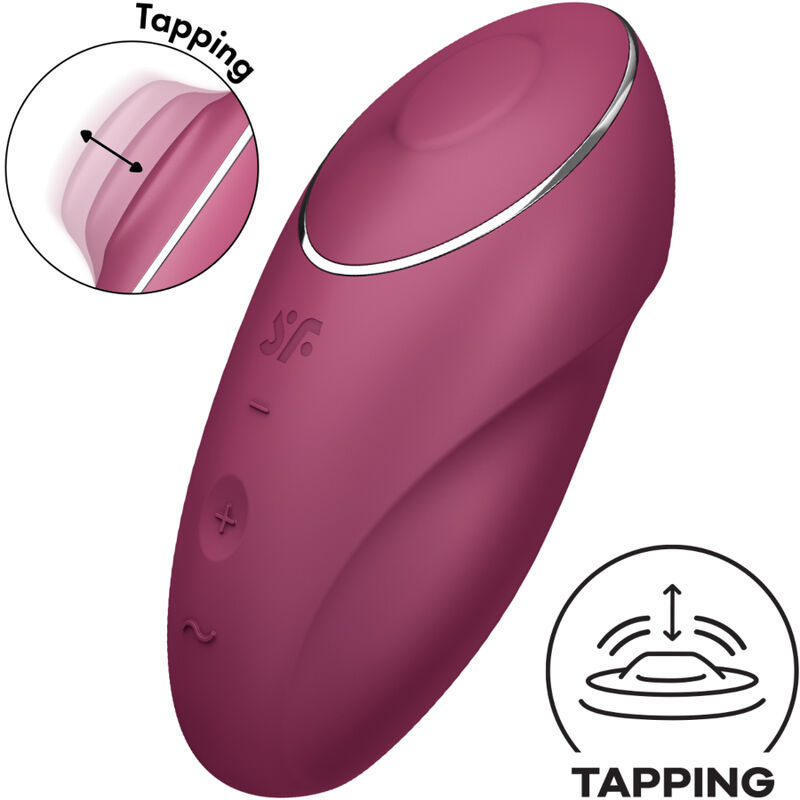 SATISFYER - TAP & CLIMAX 1 Auflegvibrator Rot