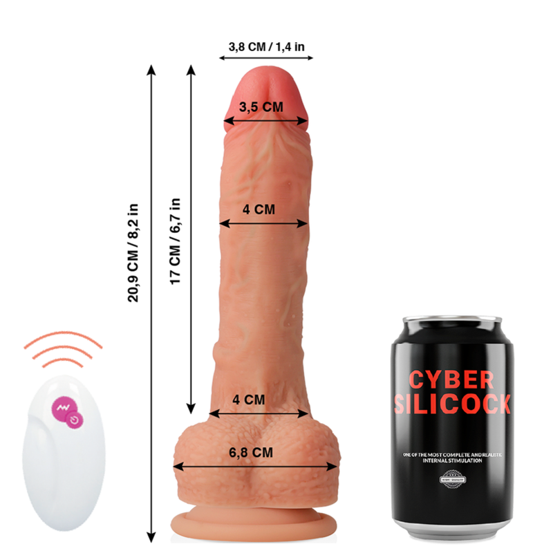 CYBER SILICOCK - Fernbedienung Realistisch Mr. Rick 20,9 cm -O- 4 cm
