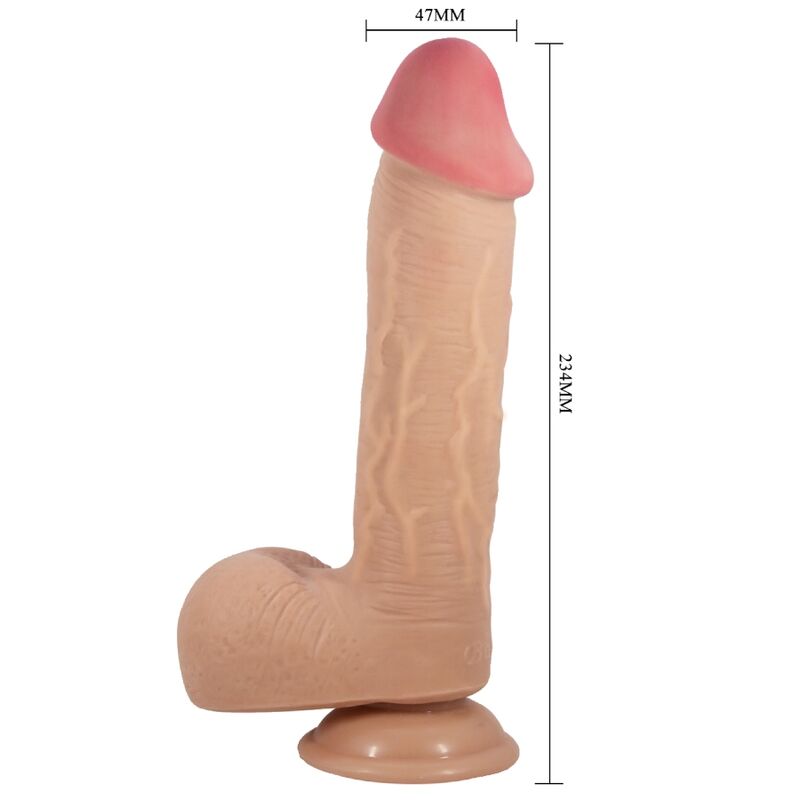 PRETTY LOVE - SLIDING SKIN SERIES REALISTISCHER DILDO MIT SLIDING SKIN SAUGNAPF 23,4 CM