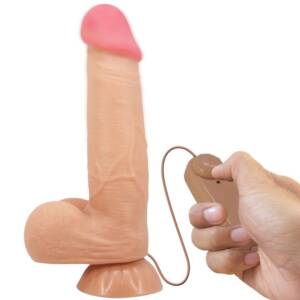 PRETTY LOVE - SLIDING SKIN SERIES REALISTISCHER DILDO MIT FERNBEDIENUNG UND SAUGNAPF, 21,8 CM