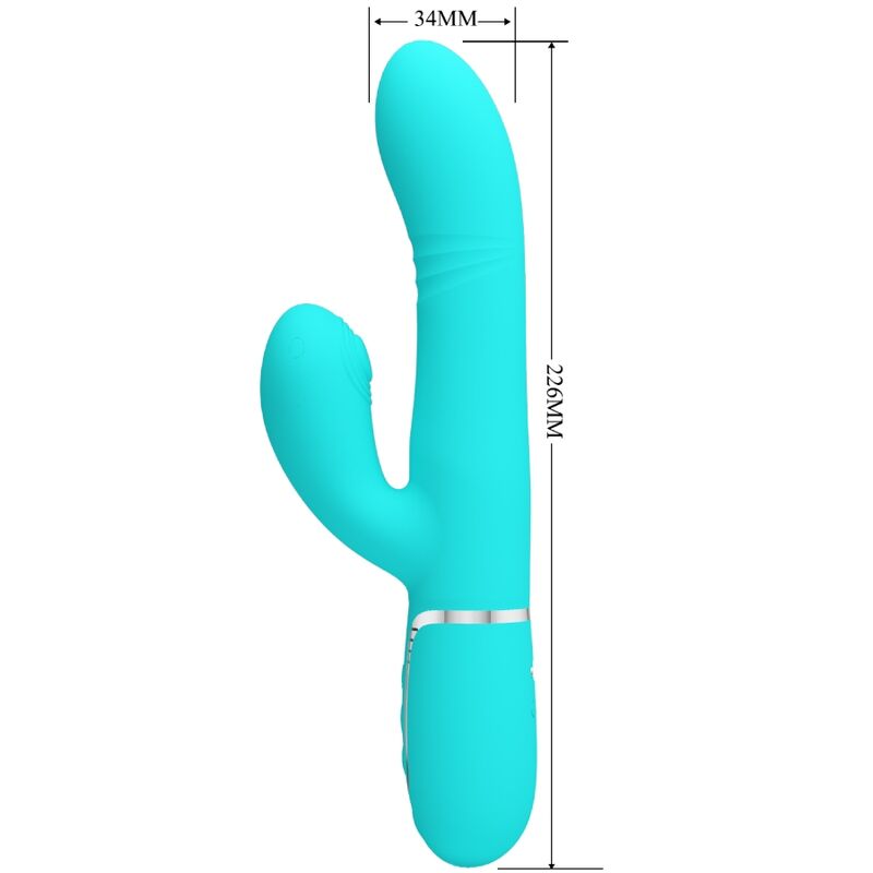 PRETTY LOVE - Multifunktions-G-Punkt-Vibrator Aqua Grün