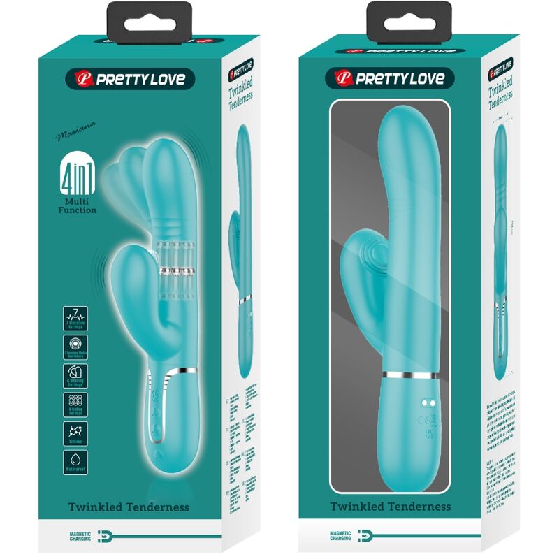 PRETTY LOVE - Multifunktions-G-Punkt-Vibrator Aqua Grün