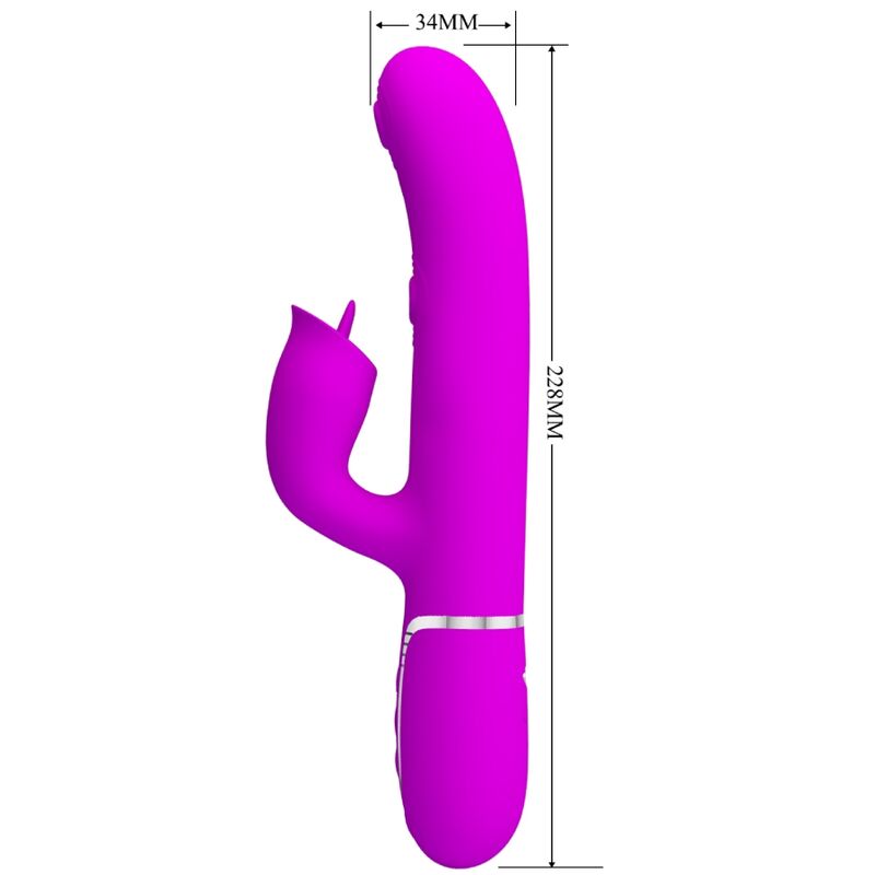 PRETTY LOVE - Kaninchenvibrator mit leckenem Fuchsia