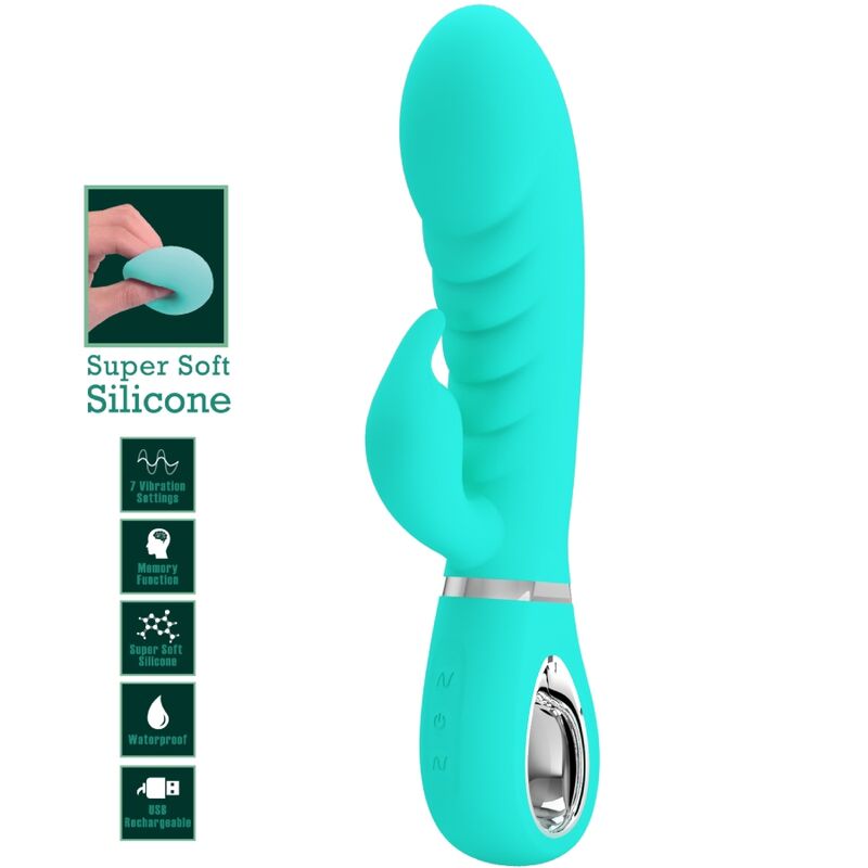 PRETTY LOVE - PRESCOTT Multifunktions-G-Punkt-Vibrator Aqua Grün