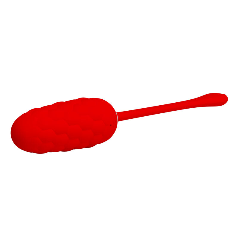 PRETTY LOVE - VIBRATIONS-EI MIT ROTER WIEDERAUFLADBARER MEERESTEXTUR