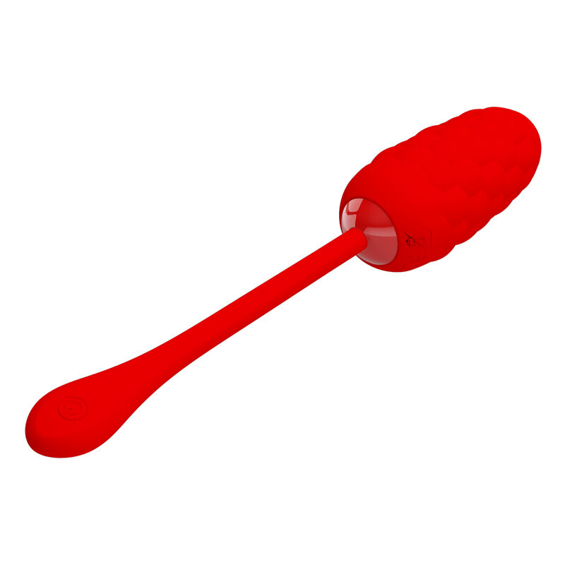 PRETTY LOVE - VIBRATIONS-EI MIT ROTER WIEDERAUFLADBARER MEERESTEXTUR