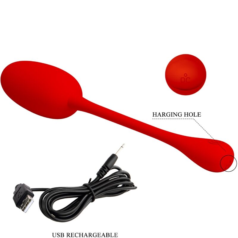 PRETTY LOVE - KNUCKER RED Wiederaufladbares Vibrations-Ei