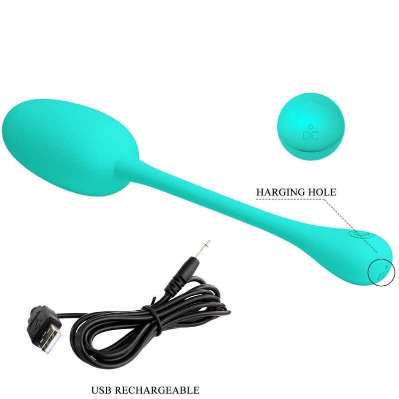 PRETTY LOVE - KNUCKER WATER GREEN Wiederaufladbares Vibrations-Ei