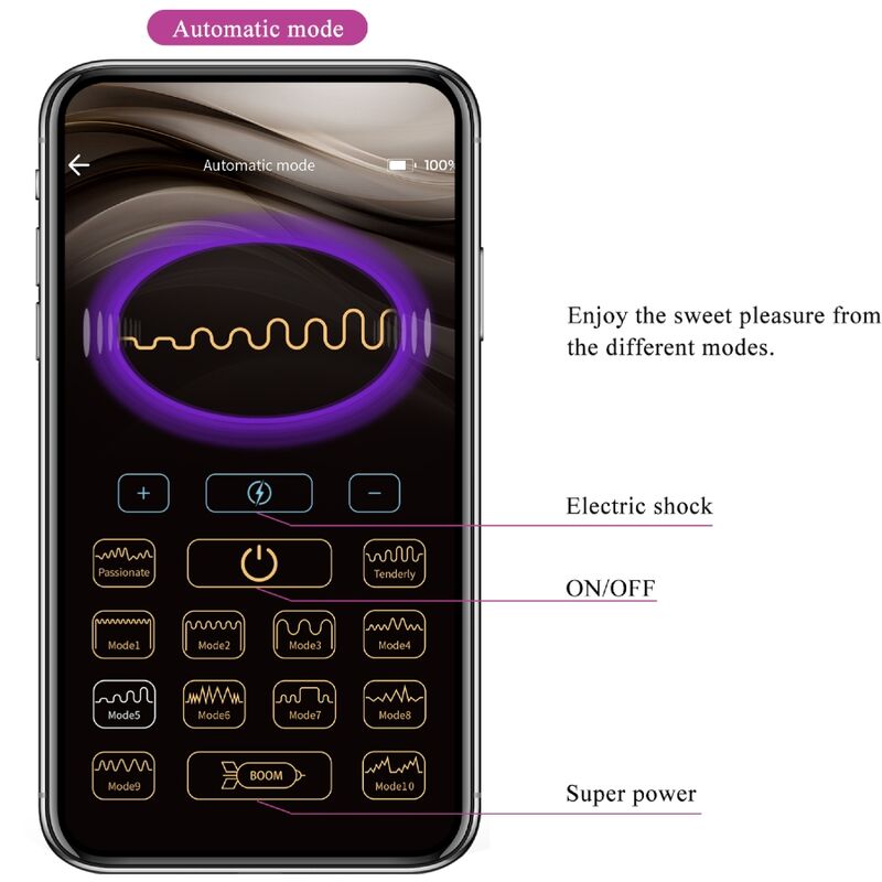 PRETTY LOVE - JEFFERSON APP-GESTEUERTER ANALPLUG LILA