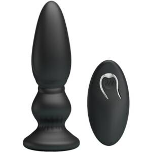 MR PLAY - Leistungsstarker Vibrator mit Fernbedienung, Analplug, Schwarz