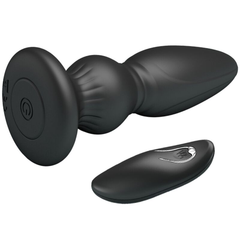 MR PLAY - Leistungsstarker Vibrator mit Fernbedienung, Analplug, Schwarz