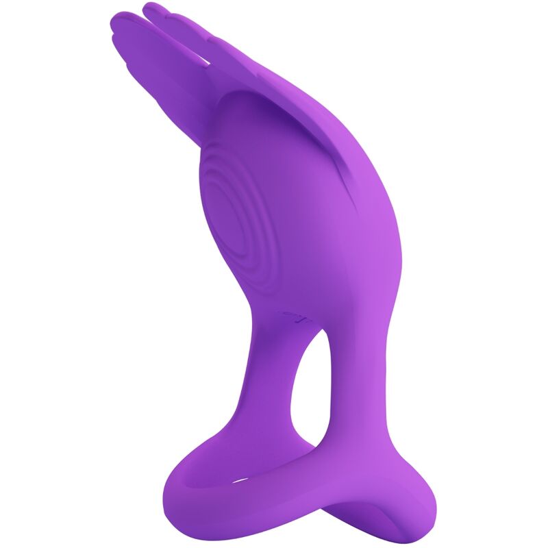 PRETTY LOVE - SILAS VIBRATORISCHER PENISRING 7 VIBRATIONEN LILA SILIKON