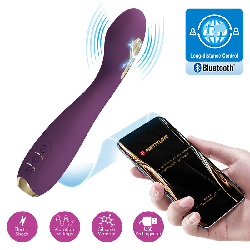 PRETTY LOVE - HECTOR Elektroshock-Vibrator mit App-Steuerung Lila