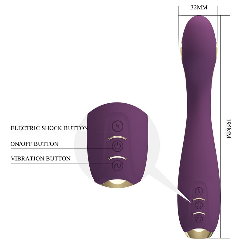 PRETTY LOVE - HECTOR Elektroshock-Vibrator mit App-Steuerung Lila