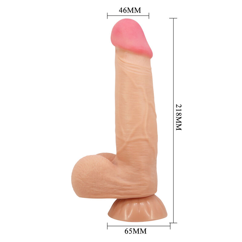 PRETTY LOVE - SLIDING SKIN SERIES REALISTISCHER DILDO MIT GLEITENDER HAUT-SAUGNAPF 21,8 CM