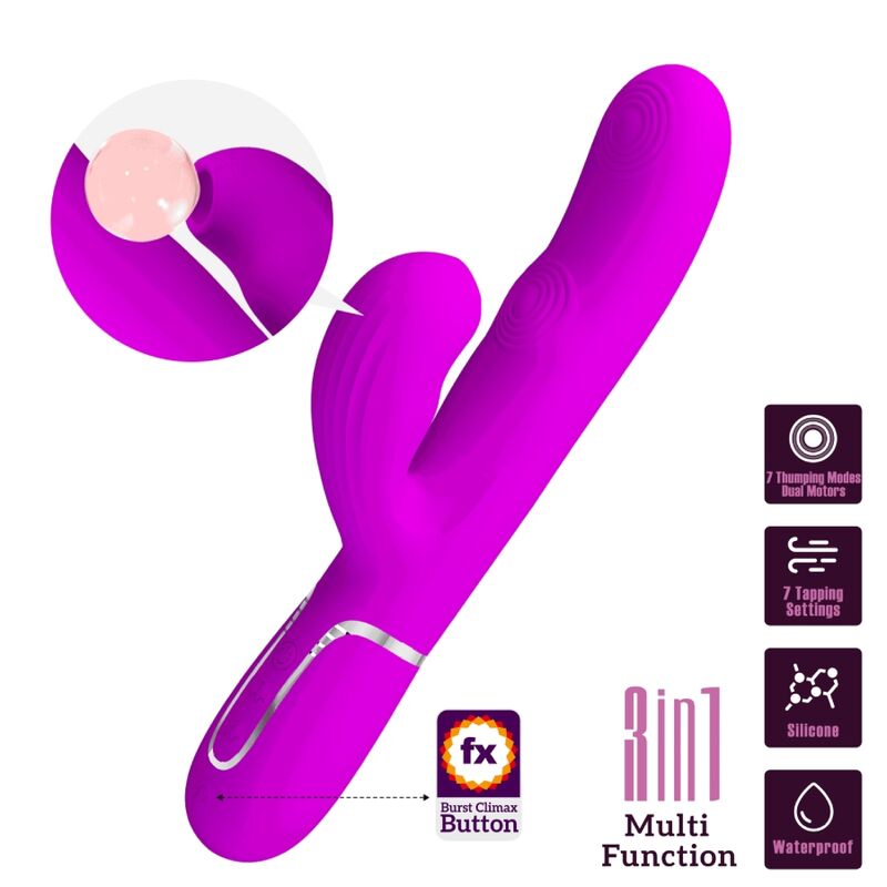 PRETTY LOVE - PERLITA Multifunktions-3-in-1-G-Punkt-Vibrator Violett