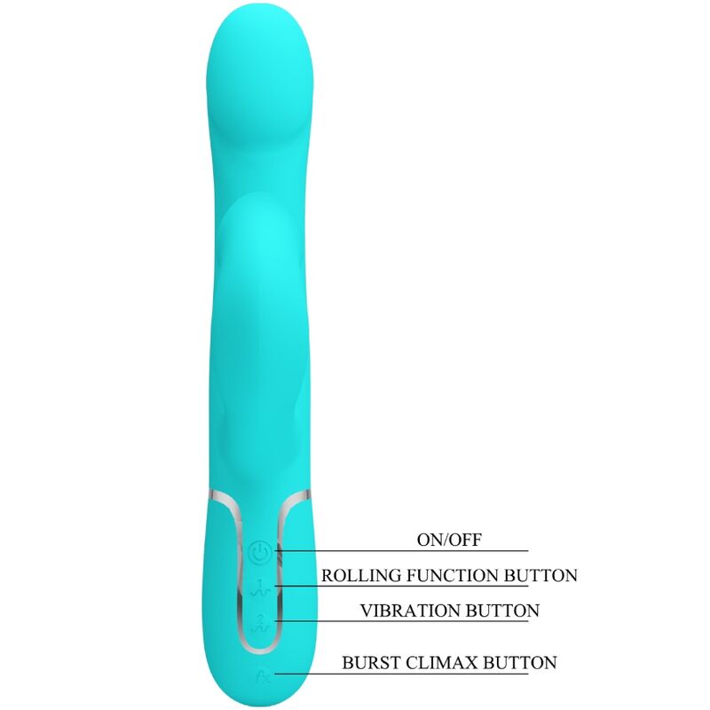 PRETTY LOVE - RABBIT VIBRATOR PERLEN AQUA GRÜN