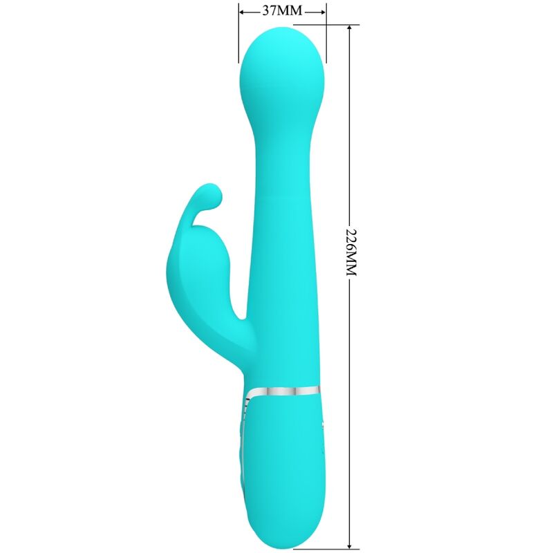 PRETTY LOVE - DEJON RABBIT VIBRATOR 3 IN 1 Multifunktions-Aquagrün