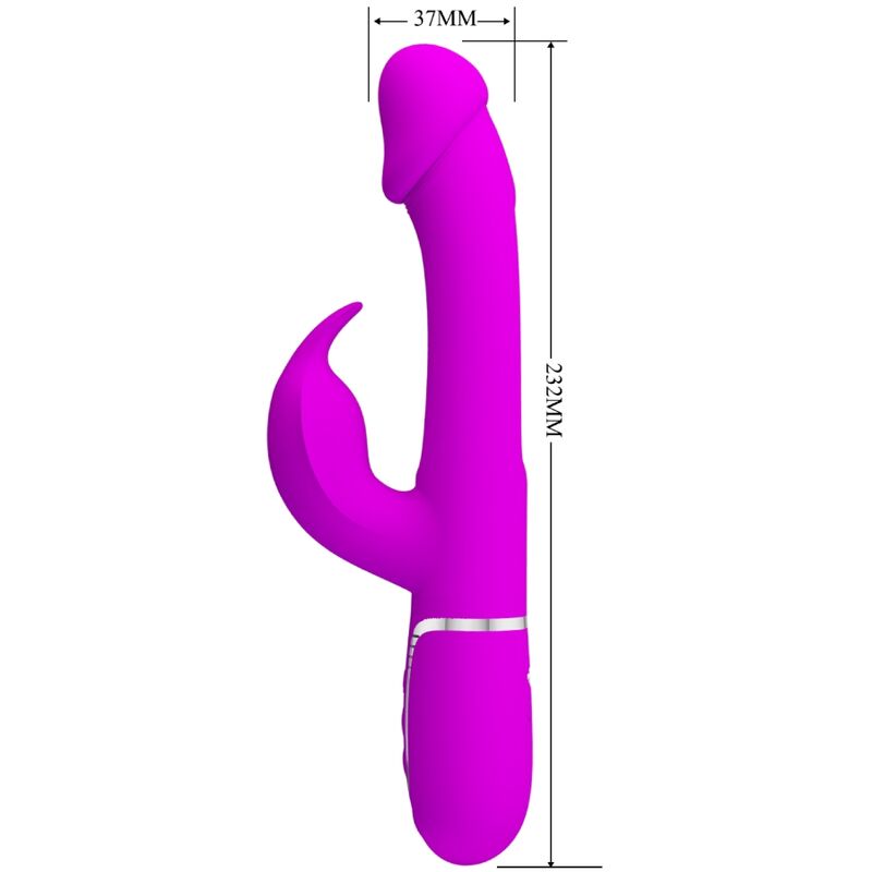 PRETTY LOVE - DEJON RABBIT VIBRATOR 3 IN 1 MULTIFUNKTIONS FUCHSIA