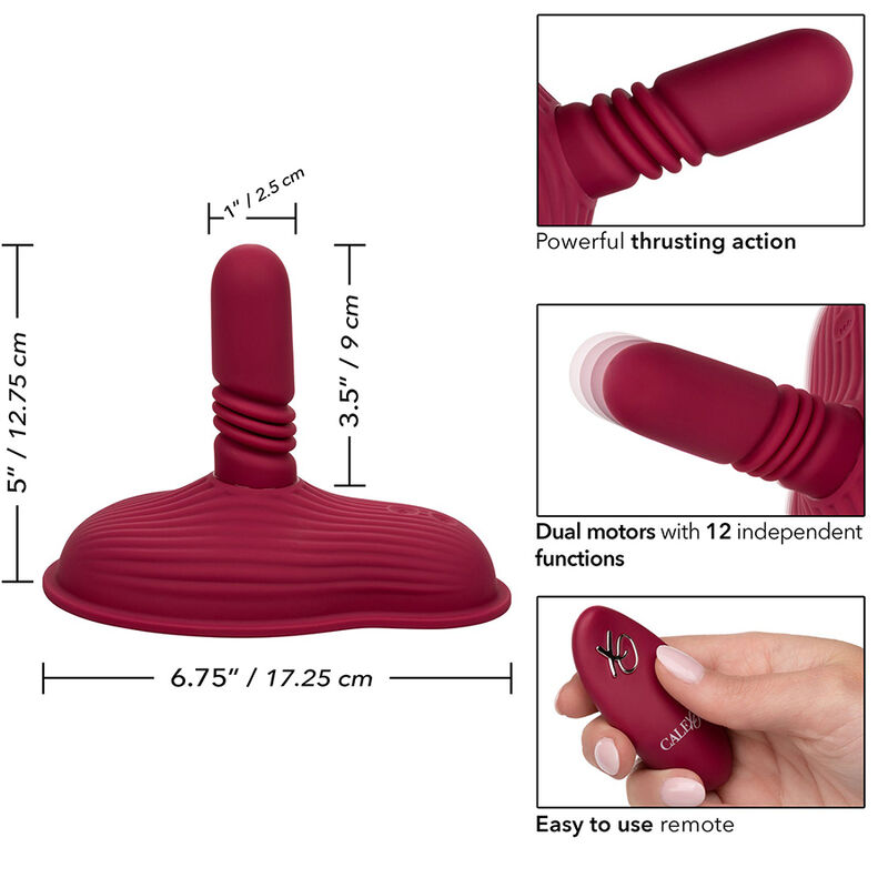 CALEXOTICS - RIDER MASSAGER Doppelmotor Fernbedienung Rot