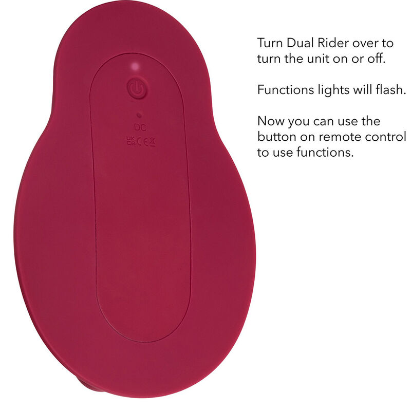 CALEXOTICS - RIDER MASSAGER Doppelmotor Fernbedienung Rot