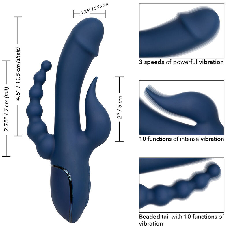 CALEXOTICS - Vibrator Dreifach-Orgasmus Blau