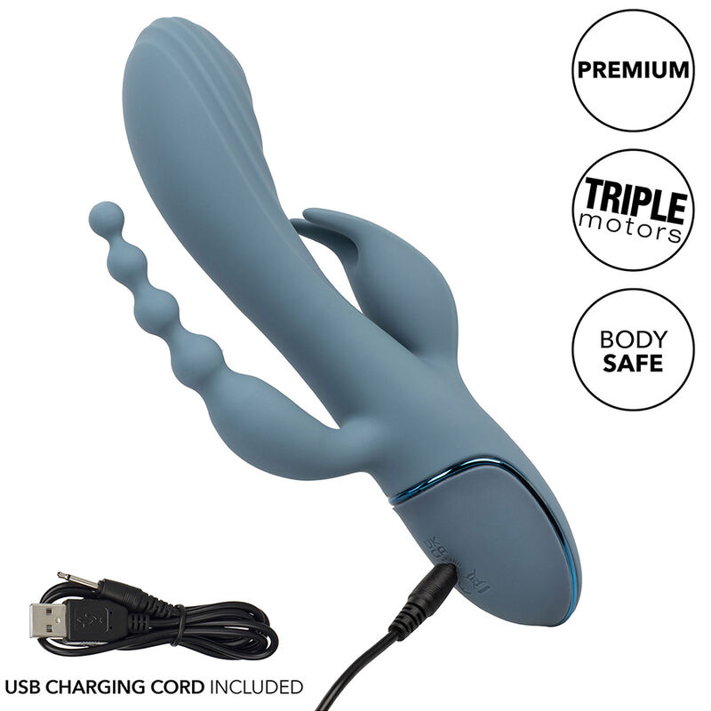 CALEXOTICS - Vibrator Triple Ecstasy Grau