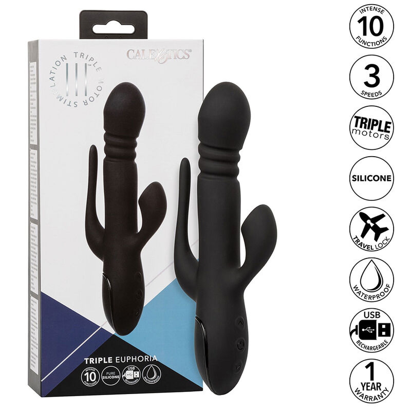 CALEXOTICS - Vibrator Triple Euphoria Schwarz