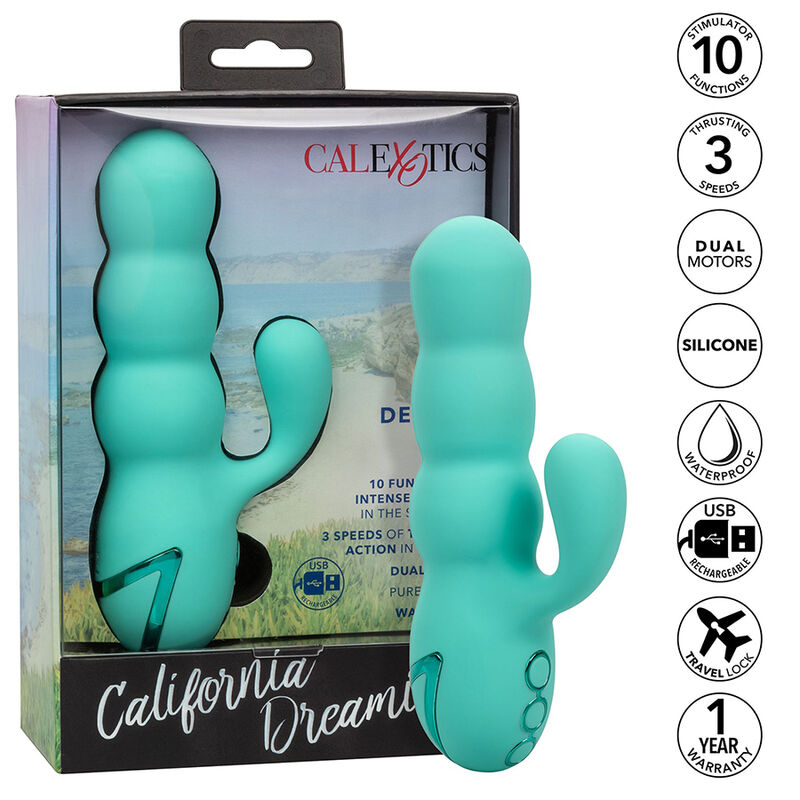 CALEXOTICS - DEL MAR DIVA VIBRATOR RABBIT AQUA GRÜN VON CALIFORNIA DREAMING