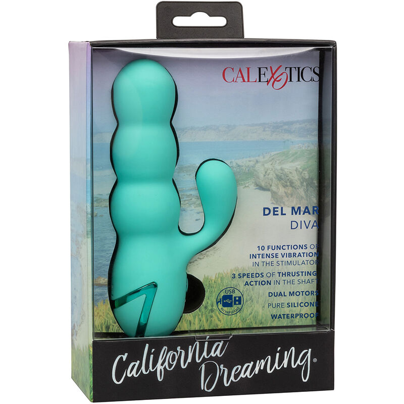 CALEXOTICS - DEL MAR DIVA VIBRATOR RABBIT AQUA GRÜN VON CALIFORNIA DREAMING