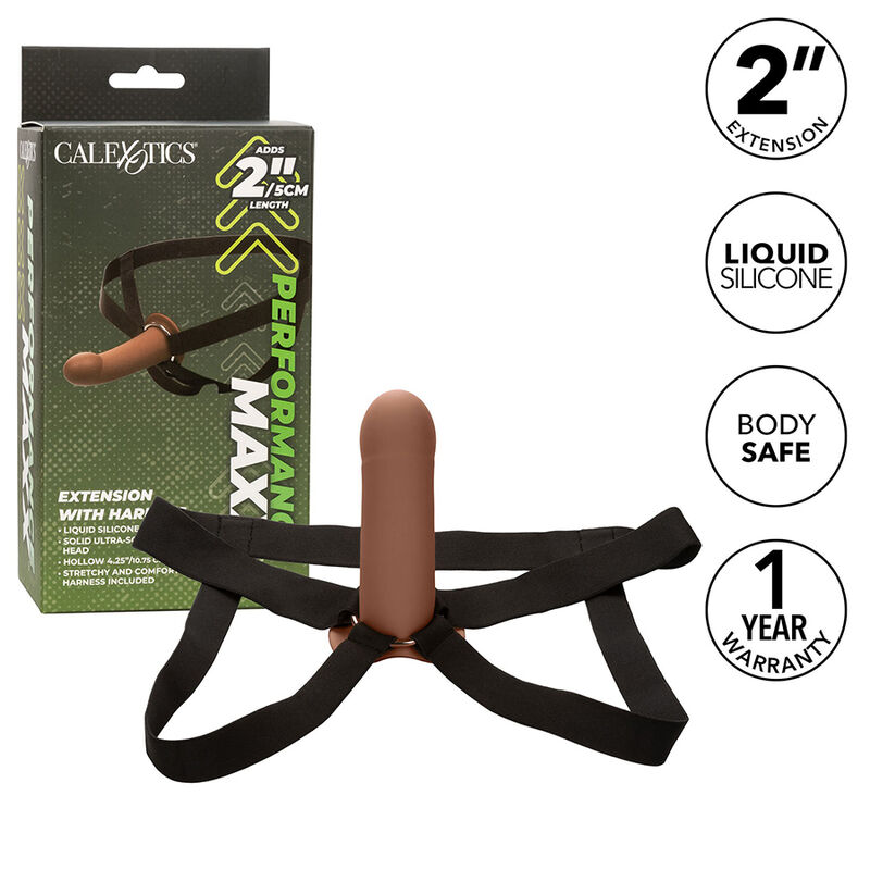 CALEXOTICS - PERFORMANCE MAXX VERLÄNGERUNG MIT GURT, BRAUN