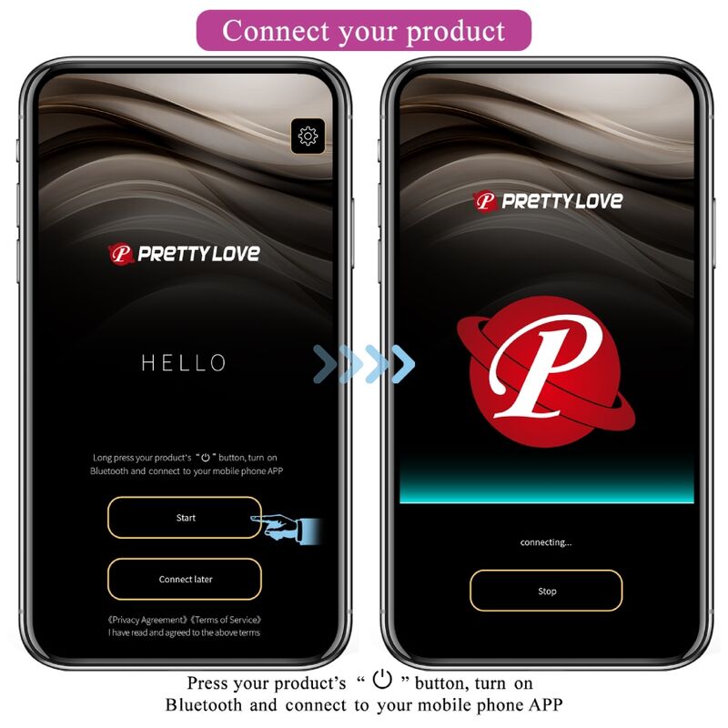 PRETTY LOVE - NYMPH VIBRATIONS-EI APP-GESTEUERT LILA