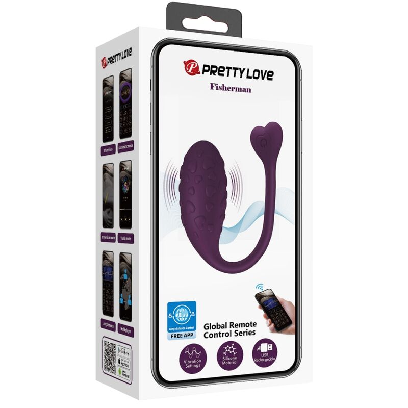PRETTY LOVE - FISHERMAN APP-GESTEUERTES VIBRATIONS-EI LILA