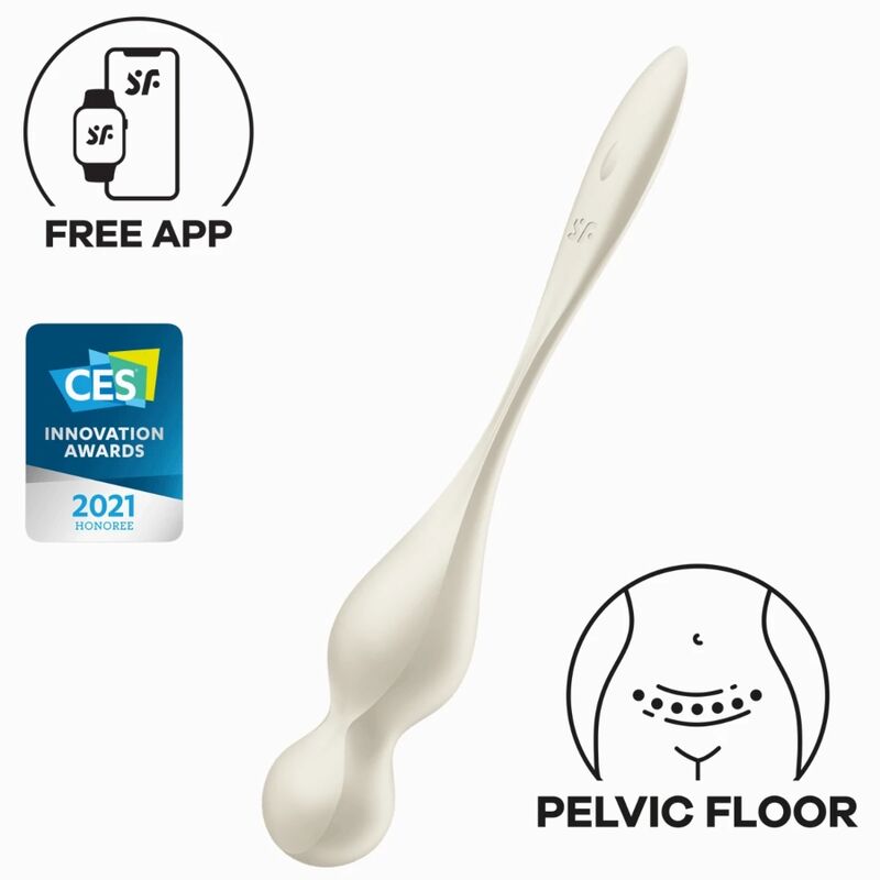 SATISFYER - LOVE BIRDS VIBRIERENDE KEGELKUGELN WEISS