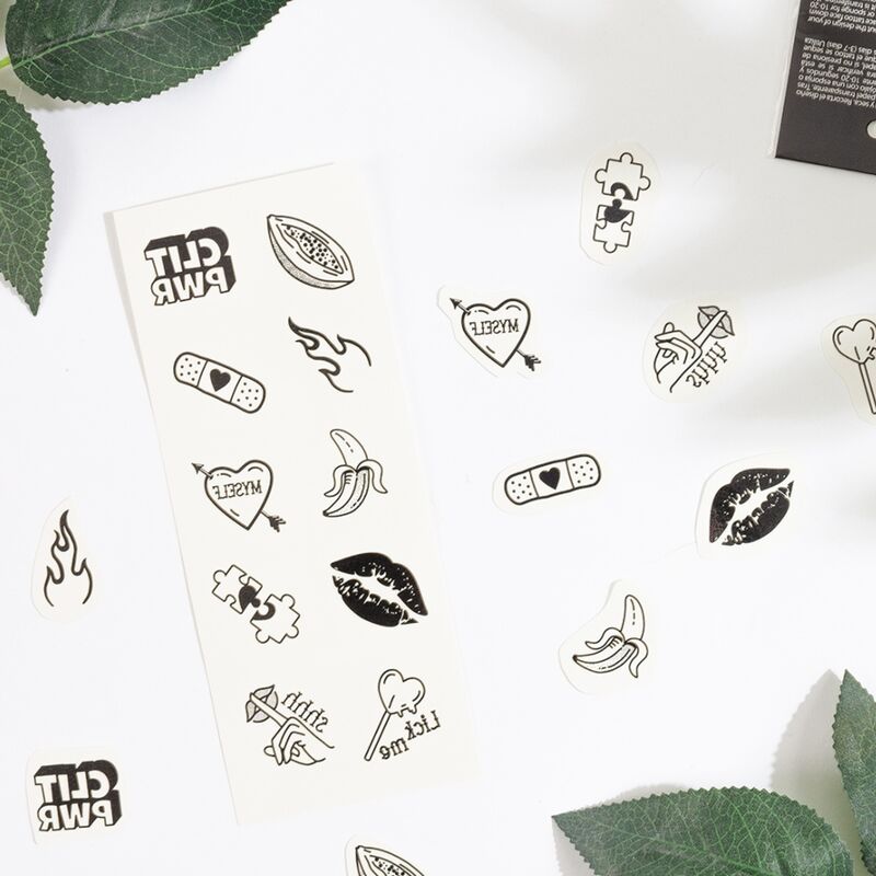 SET MIT 10 TEMPORÄREN TATTOOS AUS DER CANDY COLLECTION